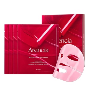 ARENCIA Vita Collagen Radiance Jello Mask, Hydrogel Face Mask with Collagen & Glutathione, Cooling & Hydrating Care for Smooth-Looking Skin, 4 Sheets(Collagen)