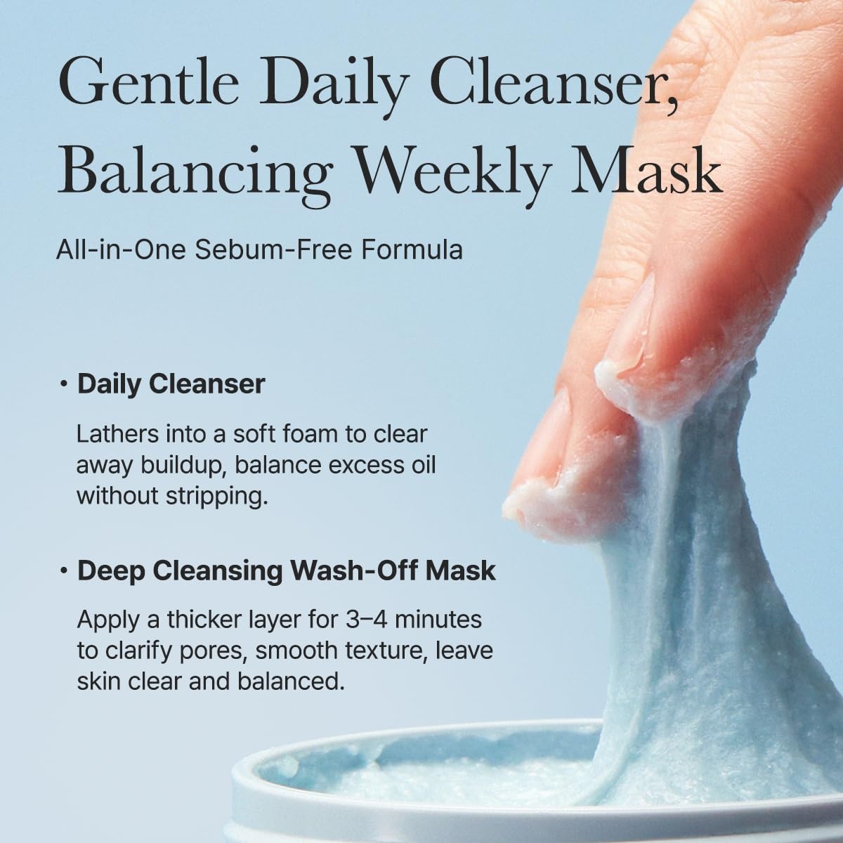 image:imageArencia Black Tea Rice Mochi Face Cleanser DeepCleansing Pore Care Sebum Control Oily Skin 120g 423 ozBlue Hyssop