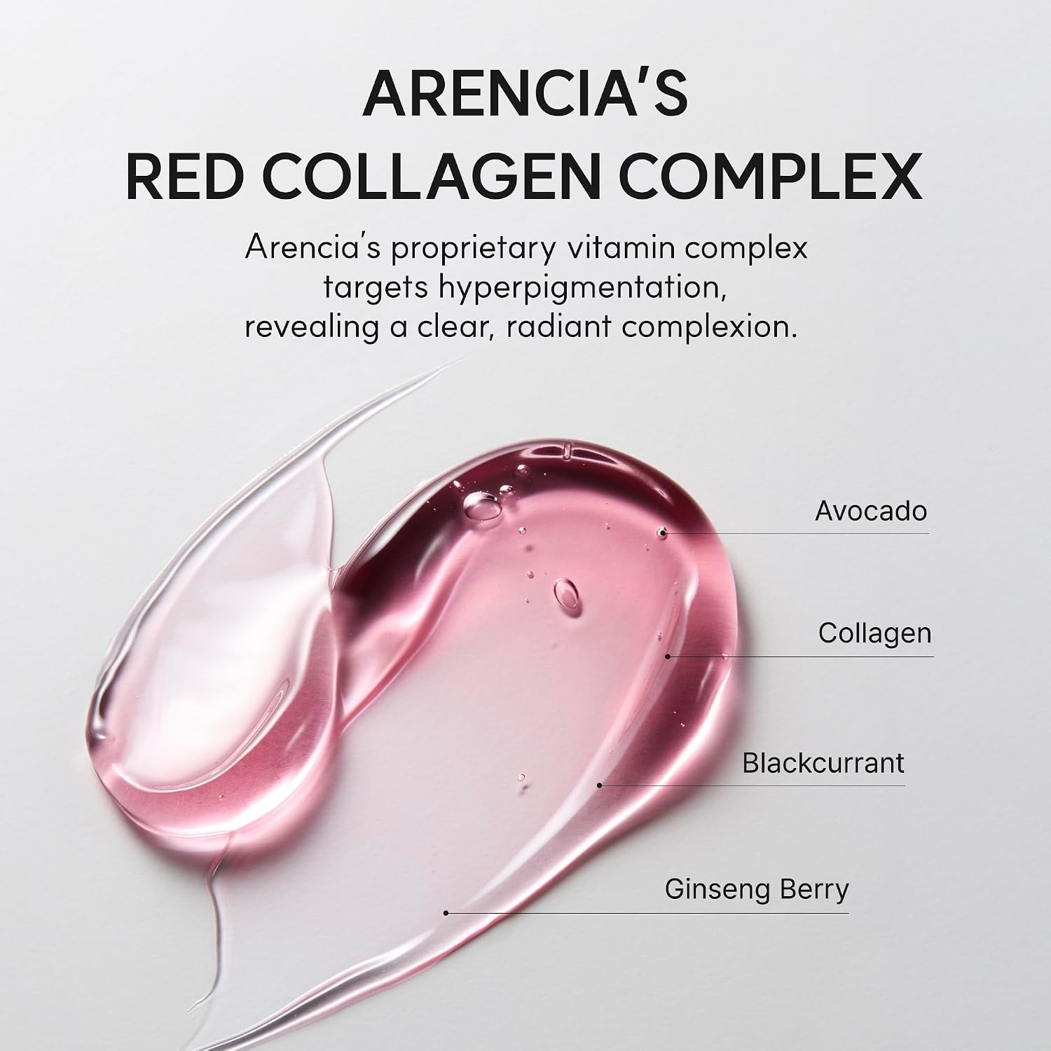 image:imageArencia Overnight Red Smoothie Face Serum Glowing amp Soothing with 30 red collagen Niacinamide Peptide Vitamin E176 Fl Oz Pack of 1