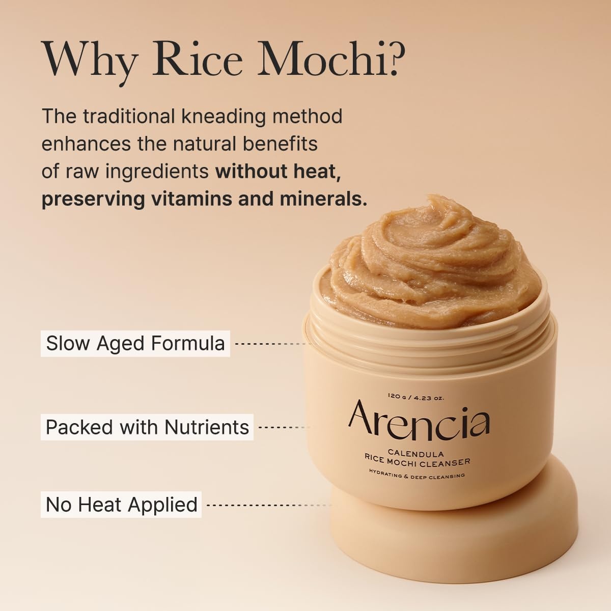 image:imageArencia Rosehip Rice Mochi Face Cleanser amp Daily Scrub Moisturizing Exfoliating amp DeepCleansing All Skin Types with Rice Powder amp Rice Water 176ozCalendula