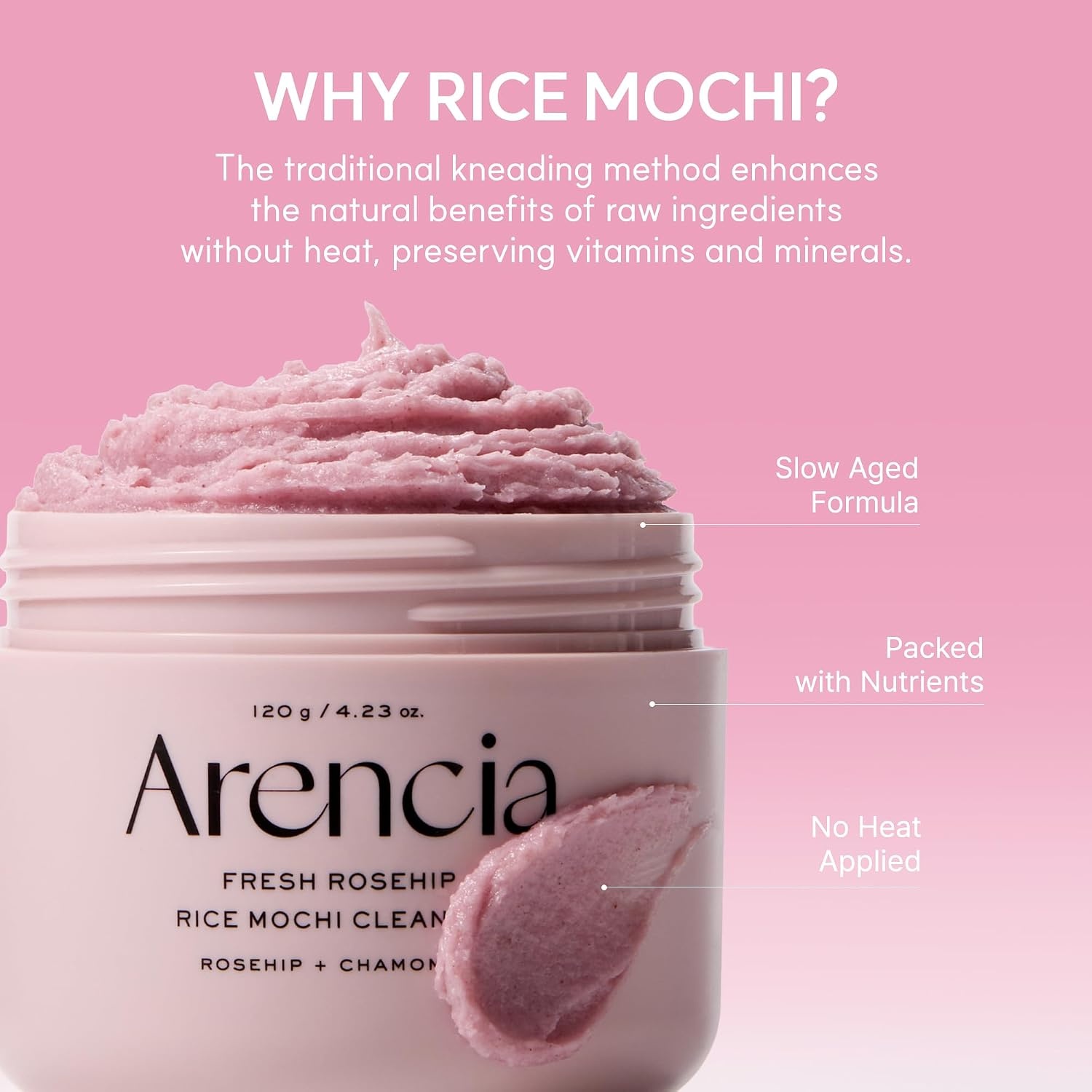 image:imageArencia Rosehip Rice Mochi Face Cleanser amp Daily Scrub Moisturizing Exfoliating amp DeepCleansing All Skin Types with Rice Powder amp Rice Water 176ozRoyal Rosehip