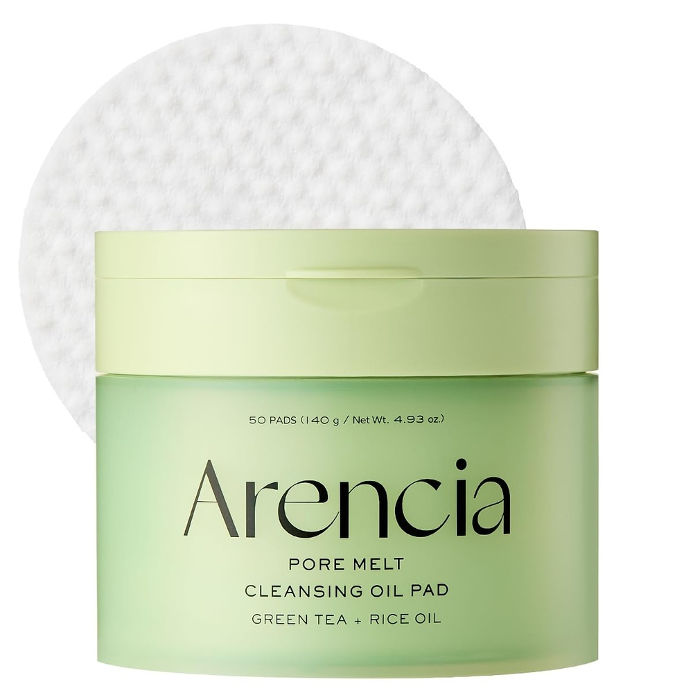 image:imageArencia Pore Melt Cleansing Oil Pad Easy Makeup Removing with Cleansing Wipes with Green Tea Rice Ceramide 50 Pads