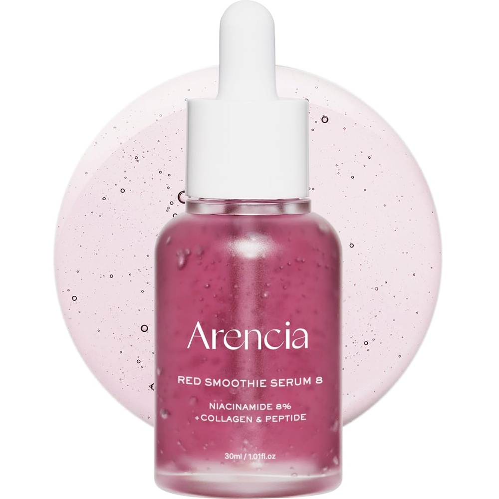 image:imageArencia Red Collagen  Peptide Smoothie Serum 8 Niacinamide Vitamin C Vitamin E lifting antiaging serum for skin texture for glass skin