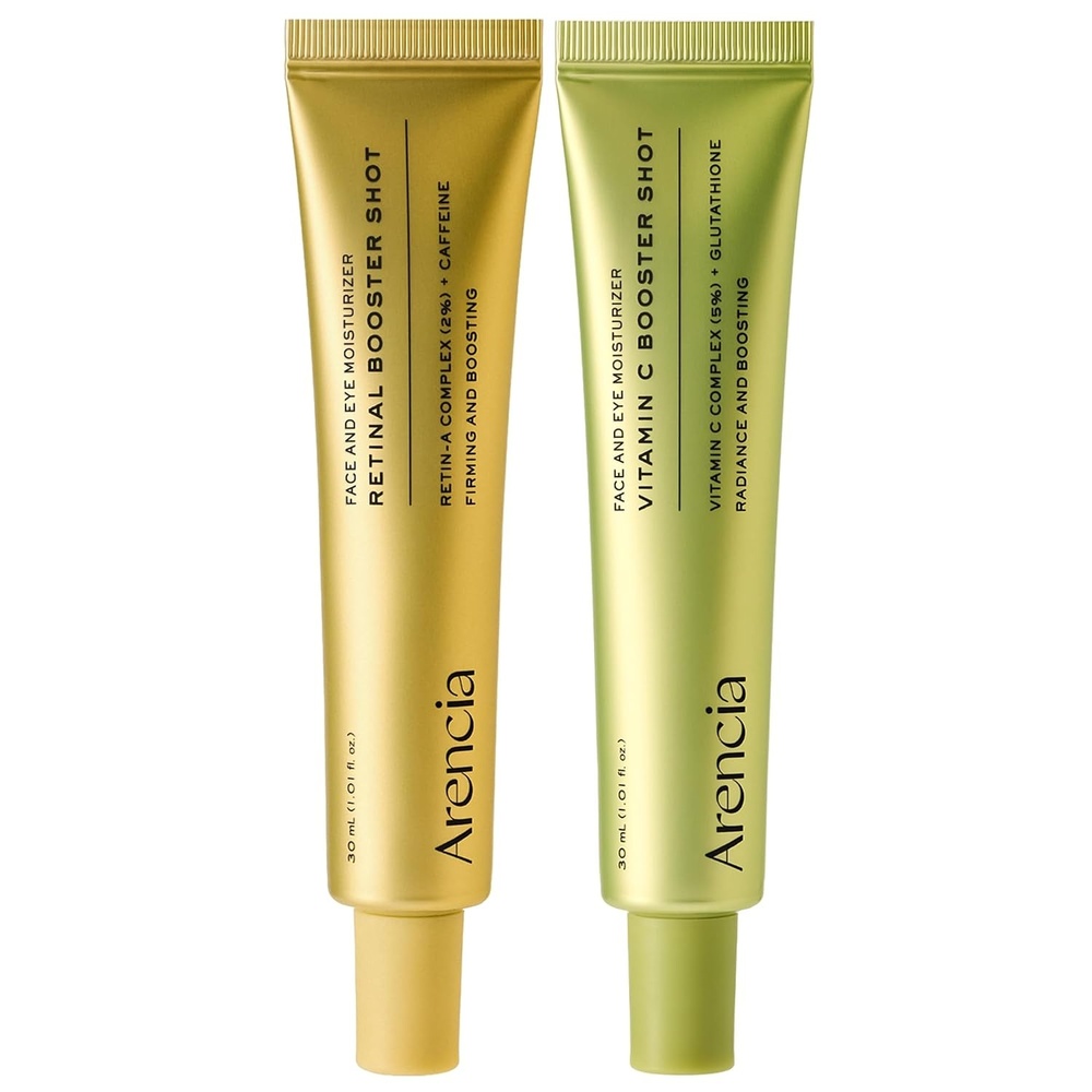 image:imageArencia Vitamin C and Retinal Booster Shot Duo for Darkspot care and Tightening Fine Lines Pore Wrinkles Gift Set