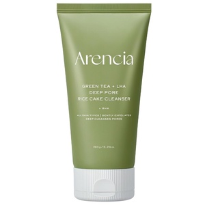 ARENCIA Hyssop Sebum Control Rice Cake Cleanser, AHA Tea Tree Face Wash for Oily Combination Skin 150ml / 5.07 fl oz(Green Tea)