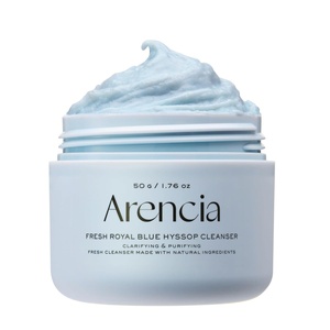 Arencia Black Tea Rice Mochi Face Cleanser, Deep-Cleansing, Pore Care, Sebum Control, Oily Skin 120g (4.23 oz)(Blue Hyssop)